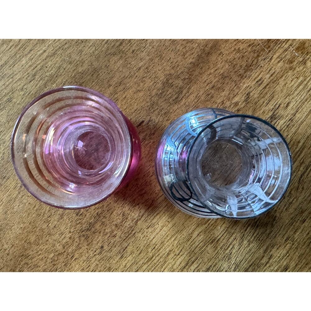 Vintage Mini Bud Vase Lot of 2 Bartlett Collins Cranberry Glass MCM - Picture 4 of 8